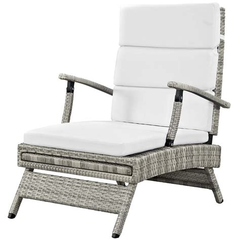 Modern Wicker Urban Luxe Lounge Chair with Padded Seat.